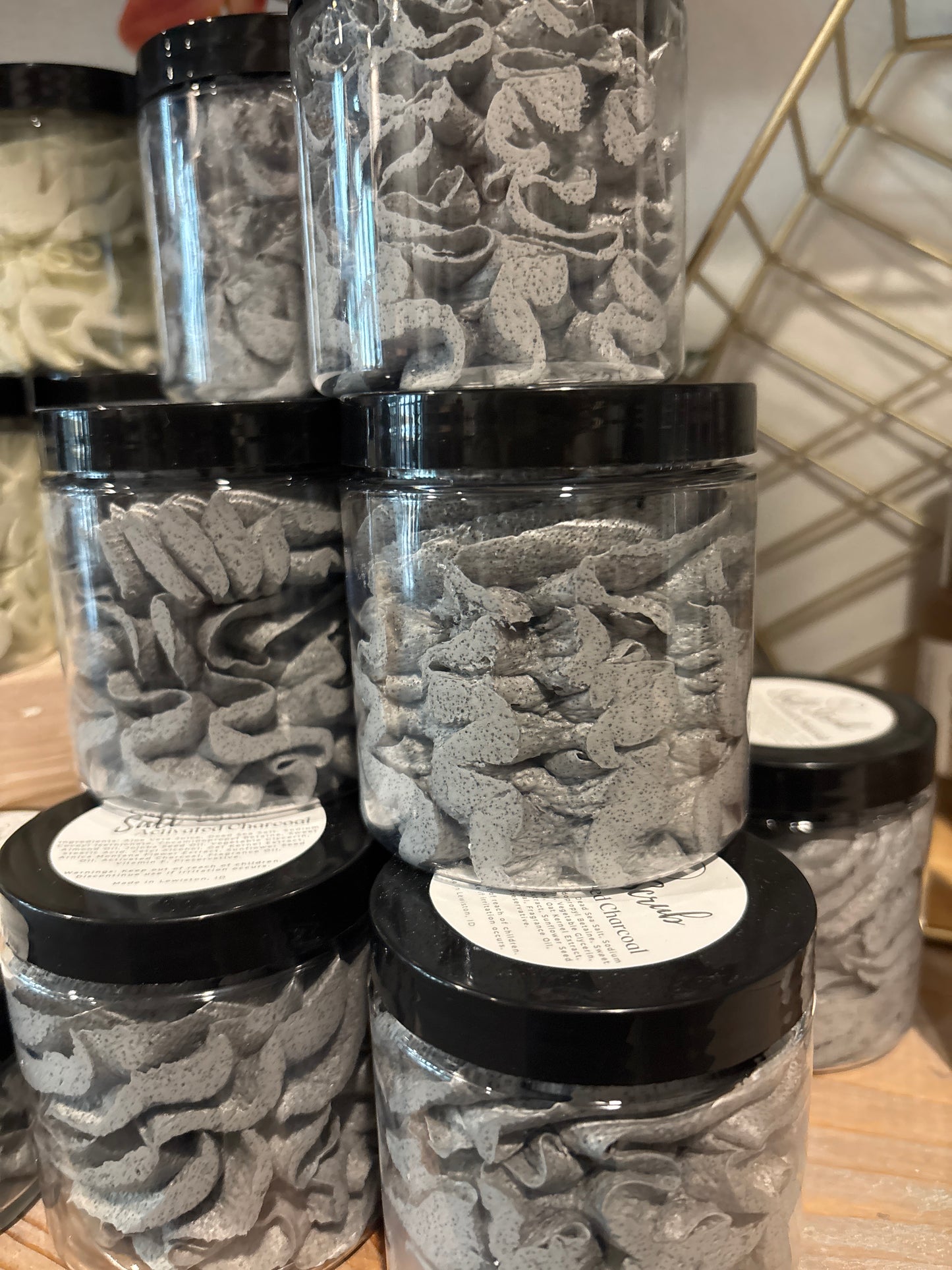 Activated Charcoal Salt Scrub