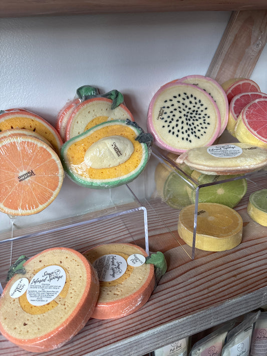 Fruit Shaped Soap Infused Sponges